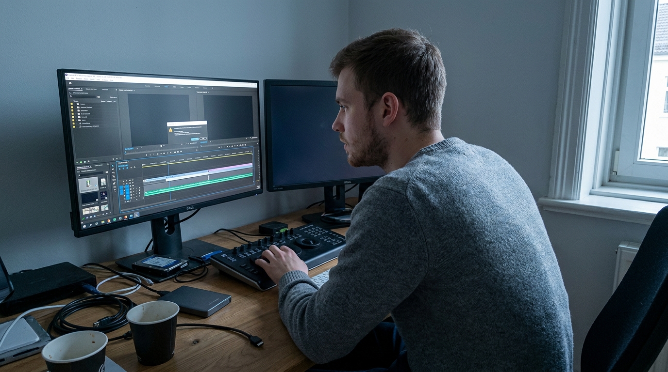 Scène du quotidien dans le secteur audiovisuel