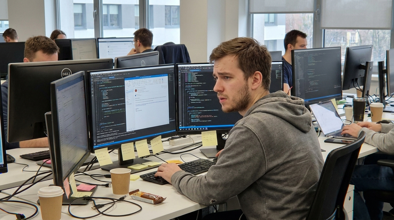 Scène du quotidien dans le secteur tech