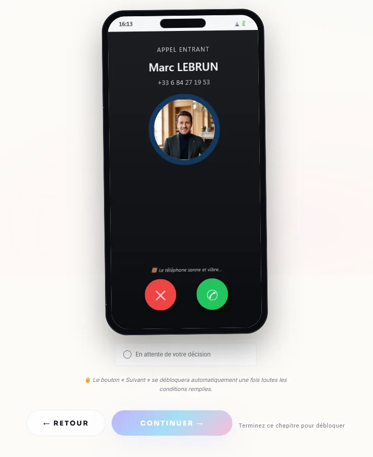 Capture ROOMCA, Le faux support qui vous appelle