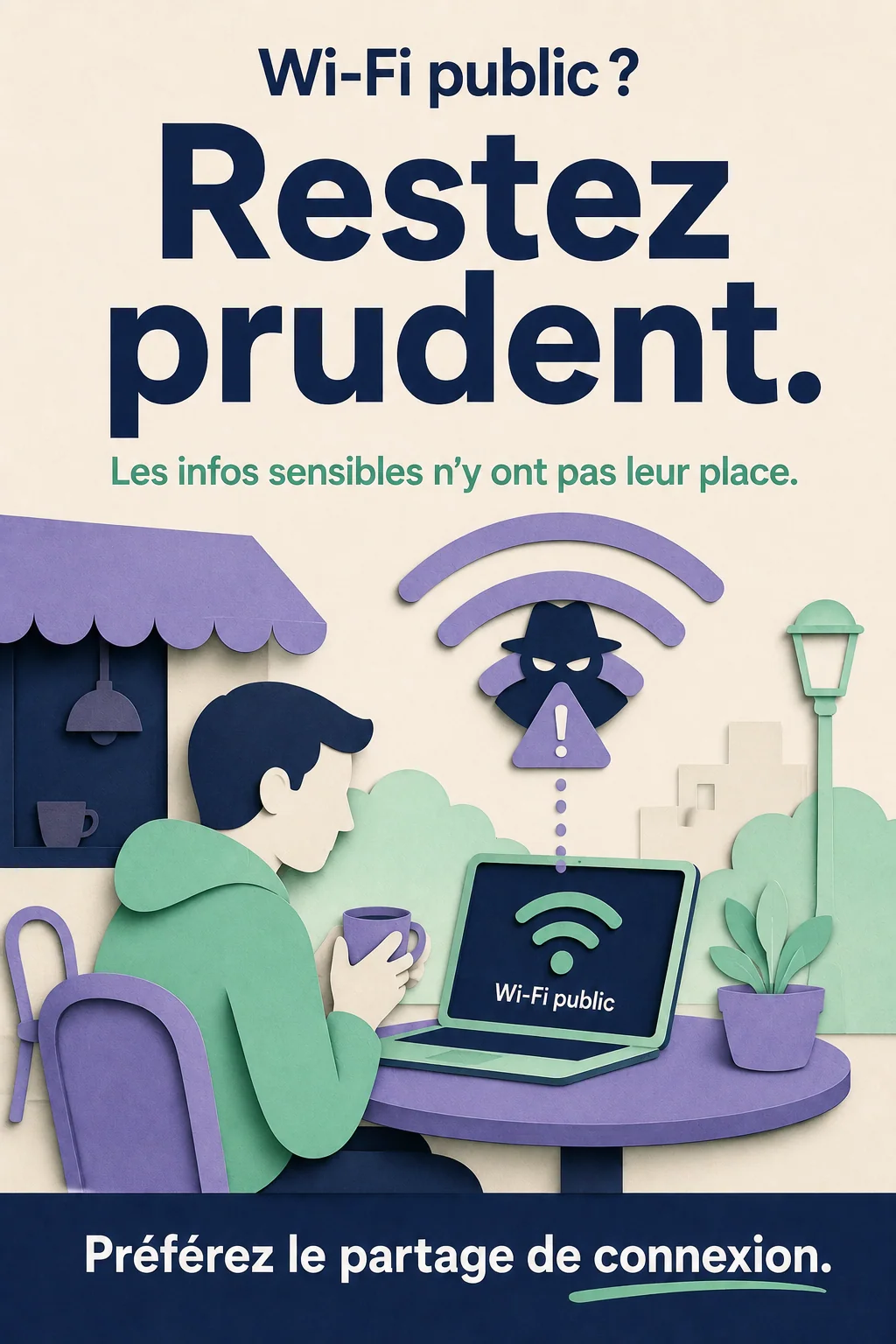 Affiche de prévention cyber ROOMCA au format A4